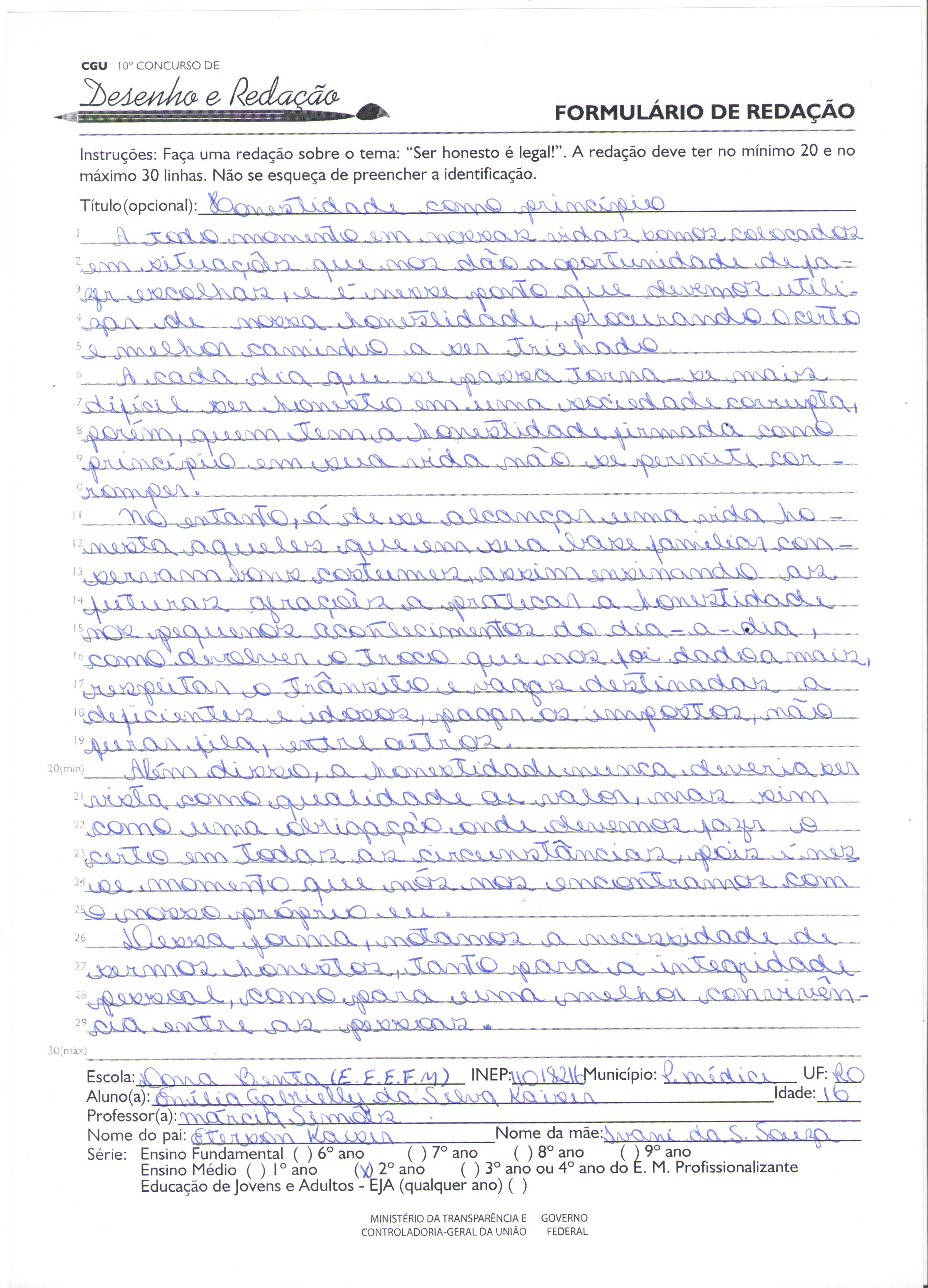 2º Ano: Redação Ensino Médio - RO