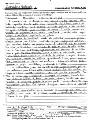 3º Ano: Redação Ensino Médio - SC