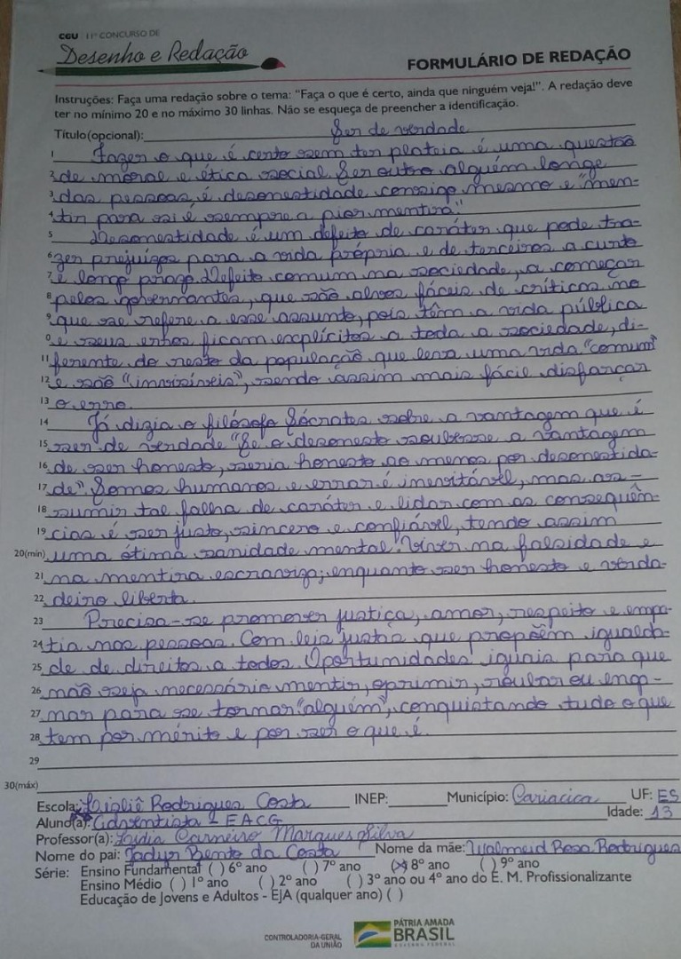 8º ano fundamental -  ES