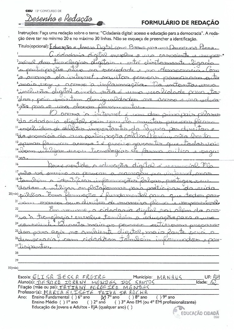 7° Ano do Ensino Fundamental