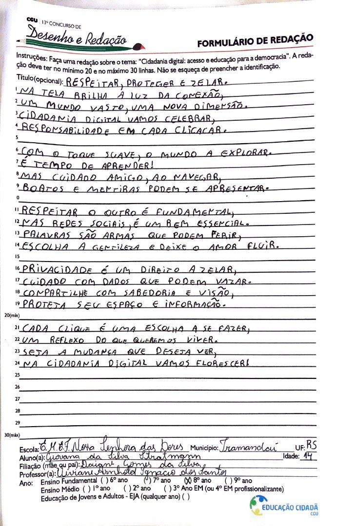 8° Ano do Ensino Fundamental