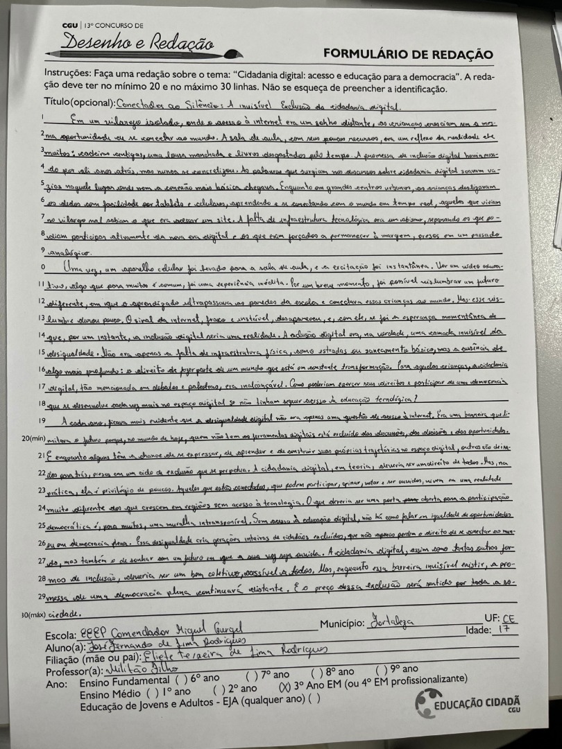 3° Ano do Ensino Médio