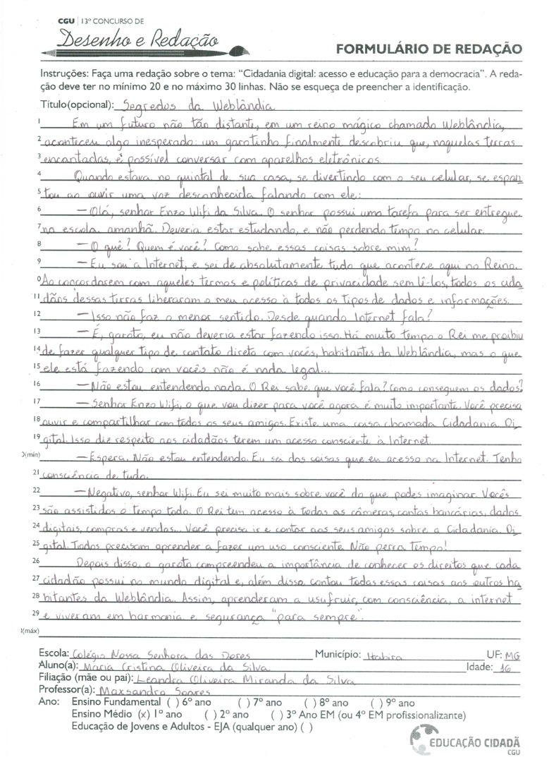 1° Ano do Ensino Médio