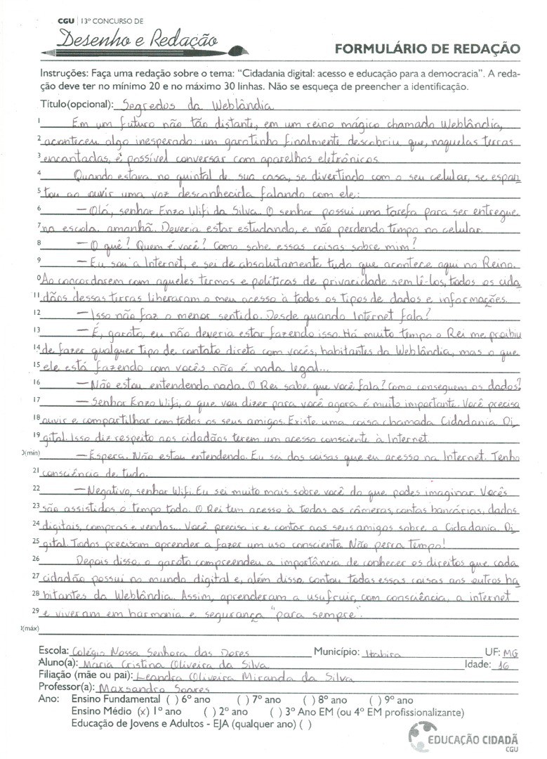 1° Ano do Ensino Médio