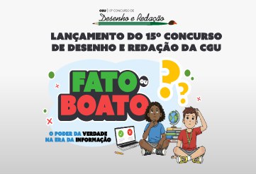 CGU lança 15º Concurso de Desenho e Redação com tema sobre verdade e desinformação
