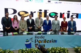 Na imagem representante do Ministério no lançamento do Rede Periferia Viva 