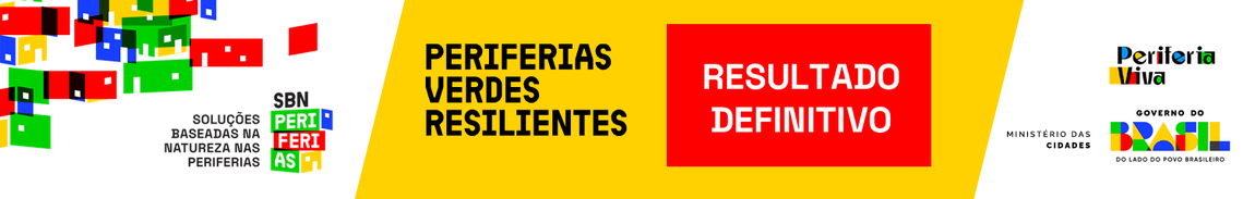 Banner multicolorido do Periferias Verdes Resilientes