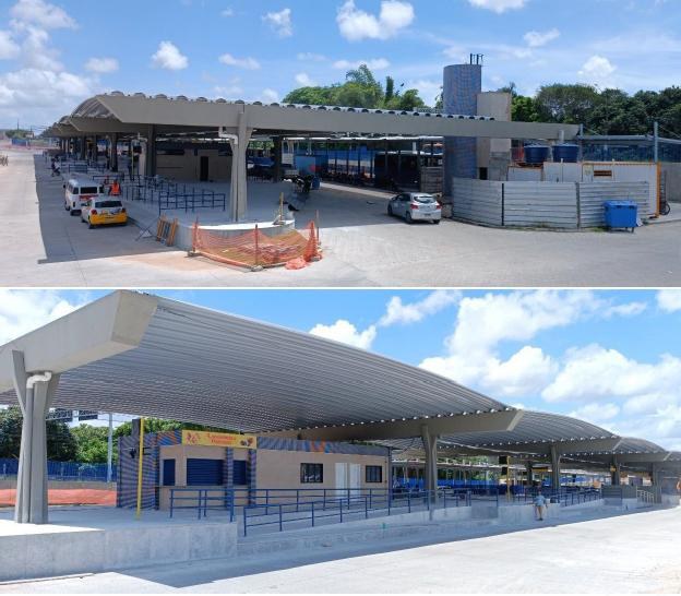 Na foto o terminal rodoviário completamente reformado
