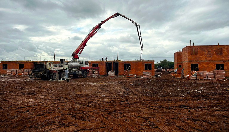 Canteiro de obras do programa Minha Casa, Minha Vida.