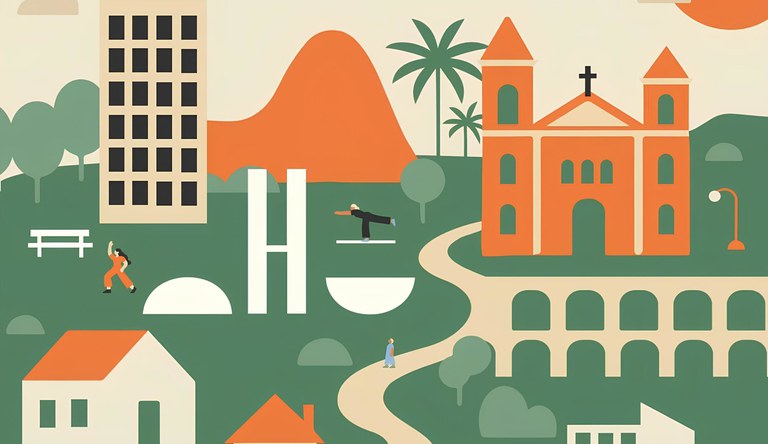 Imagem gráfica de uma cidade