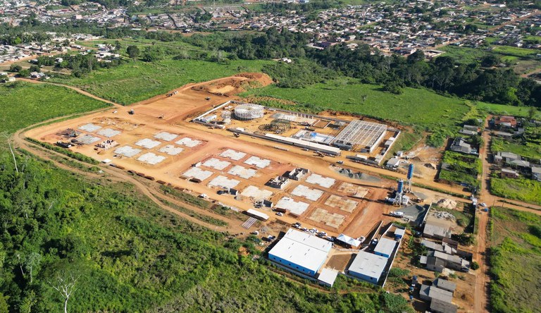 Imagem aérea de obra de conjunto habitacional do Minha Casa, Minha Vida, em Altamira, Pará.