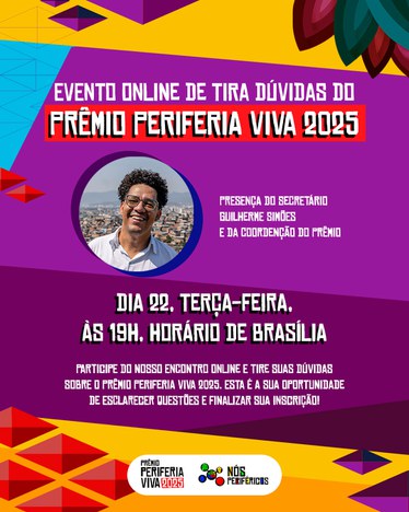 Card evento Prêmio Periferia Viva 
