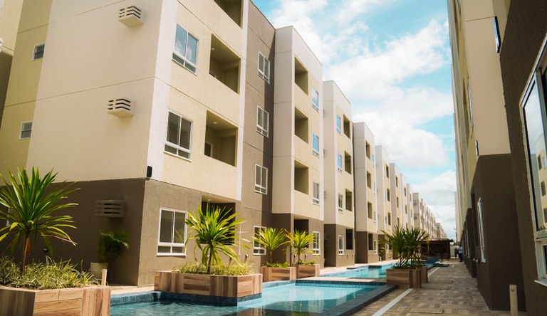 Imagem de prédio habitacional do MCMV