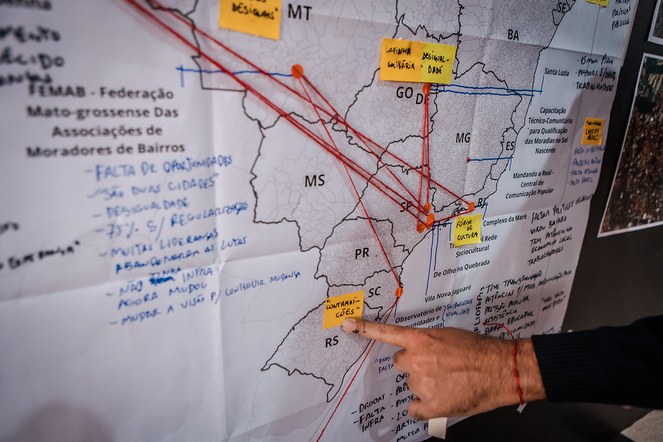 Mapeamento das comunidades durante oficina em São Paulo