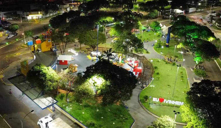 Vista aérea da cidade de Ivinhema, Mato Grosso do Sul