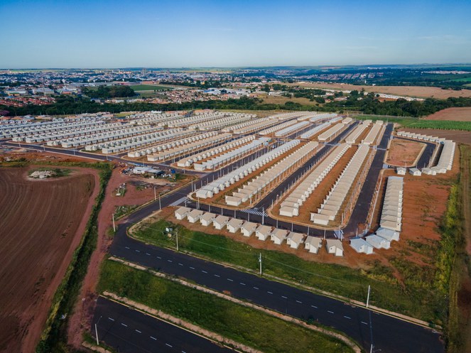 Imagem aérea de residencial do Minha Casa, Minha Vida