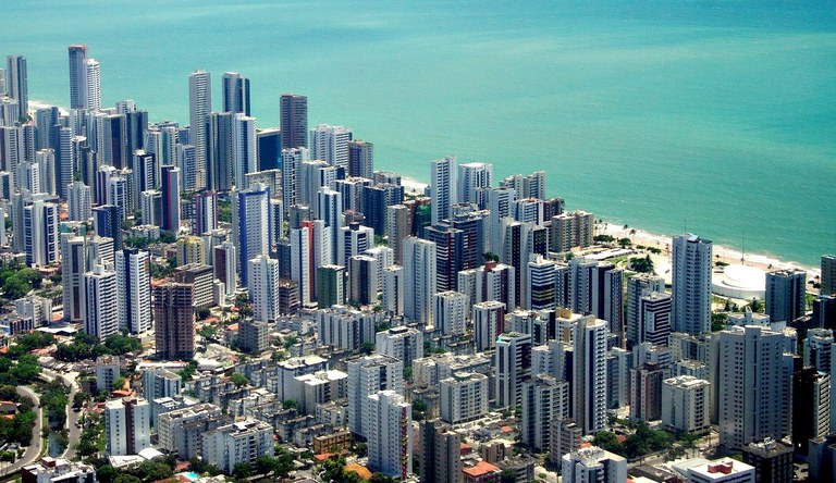 Imagem aérea de Recife, Brasil