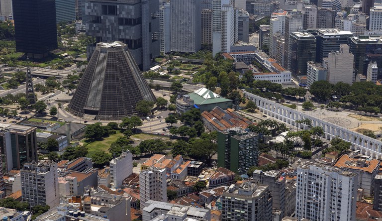 Vista aérea do centro do Rio de Janeiro