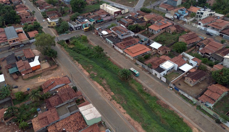 Vista aérea do Córrego Sorriso