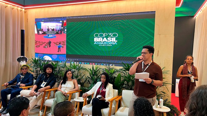 Na foto Guilherme Simões palestra durante o evento