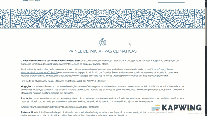 Painel de Iniciativas Climáticas