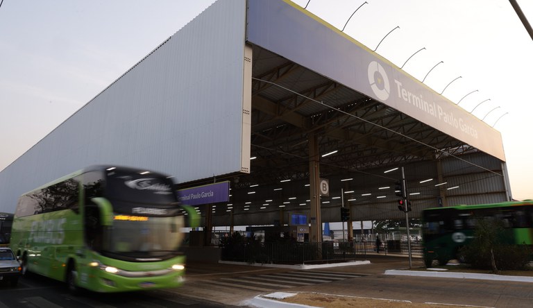 Na imagem, um terminal rodoviário do Brasil
