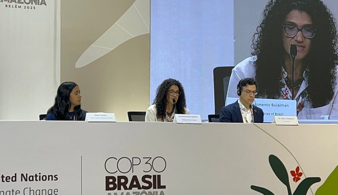 Na imagem, Samia Sulaiman, coordenadora-geral da Secretaria Nacional de Periferias