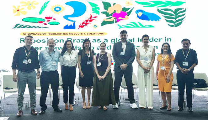 Representantes da Secretaria Nacional de Saneamento Ambiental e da Consultoria Jurídica do Ministério das Cidades participaram de diversas agendas durante a COP30