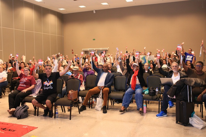 Na foto os delegados reunidos