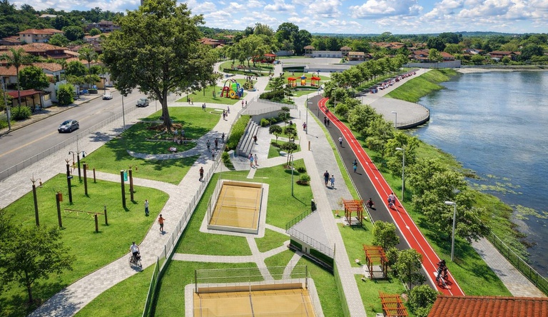 Na foto a Orla de Tomé-Açu