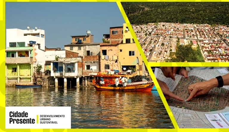Na foto imagens de cidades brasileiras