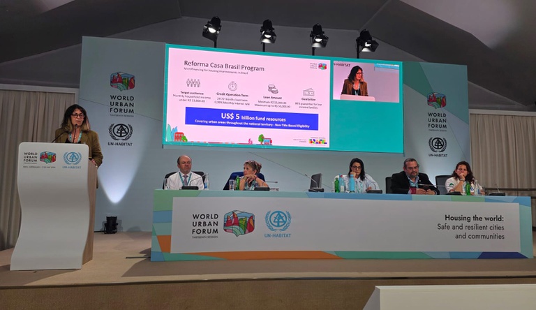 Os representantes do MCID durante a apresentação