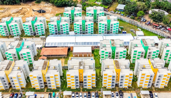 Imagem aérea do conjunto habitacional Morar Melhor;