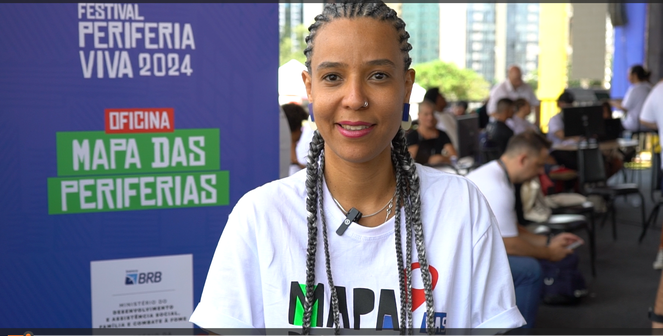 Na foto Camila Leal, coordenadora do Mapa das Periferias