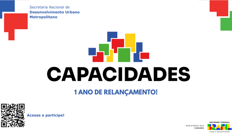 Na foto o ministro das cidades discursa durante o lançamento do Capacidades em 2023