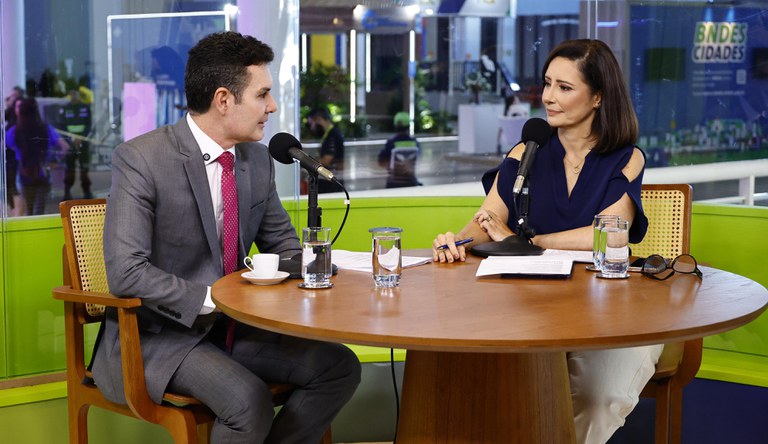 Na foto Jader Filho sendo entrevistado no programa “Bom Dia, Ministro”, da EBC