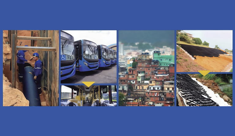 Na imagem diversas áreas de atuação do PAC