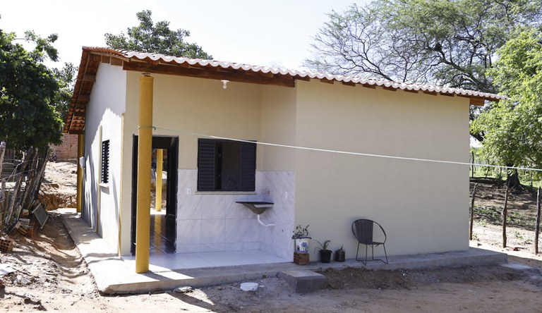 Na foto casa do programa Minha Casa, Minha Vida - Rural