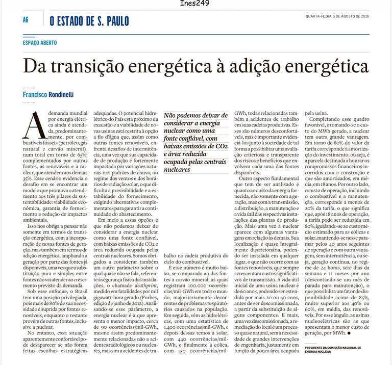 Artigo de Rondinelli no Estadão