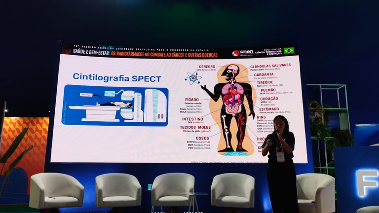 Marina Bicalho ministra palestra na SBPC 2026.