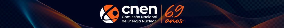 Imagem comemorativa pelos 69 anos da CNEN, com logo comemorativo