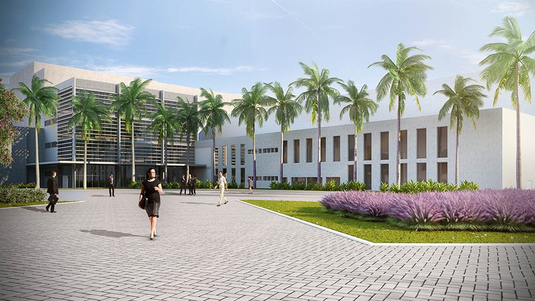 Maquete de arquitetura do Prédio de Entrada do Reator e laboratório de Feixe de Nêutrons