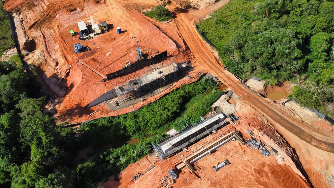 Obras da fase de infraestrutura RMB