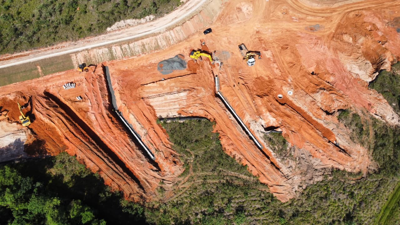 Obras da fase de infraestrutura RMB