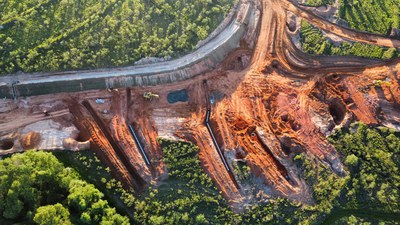Obras da fase de infraestrutura RMB