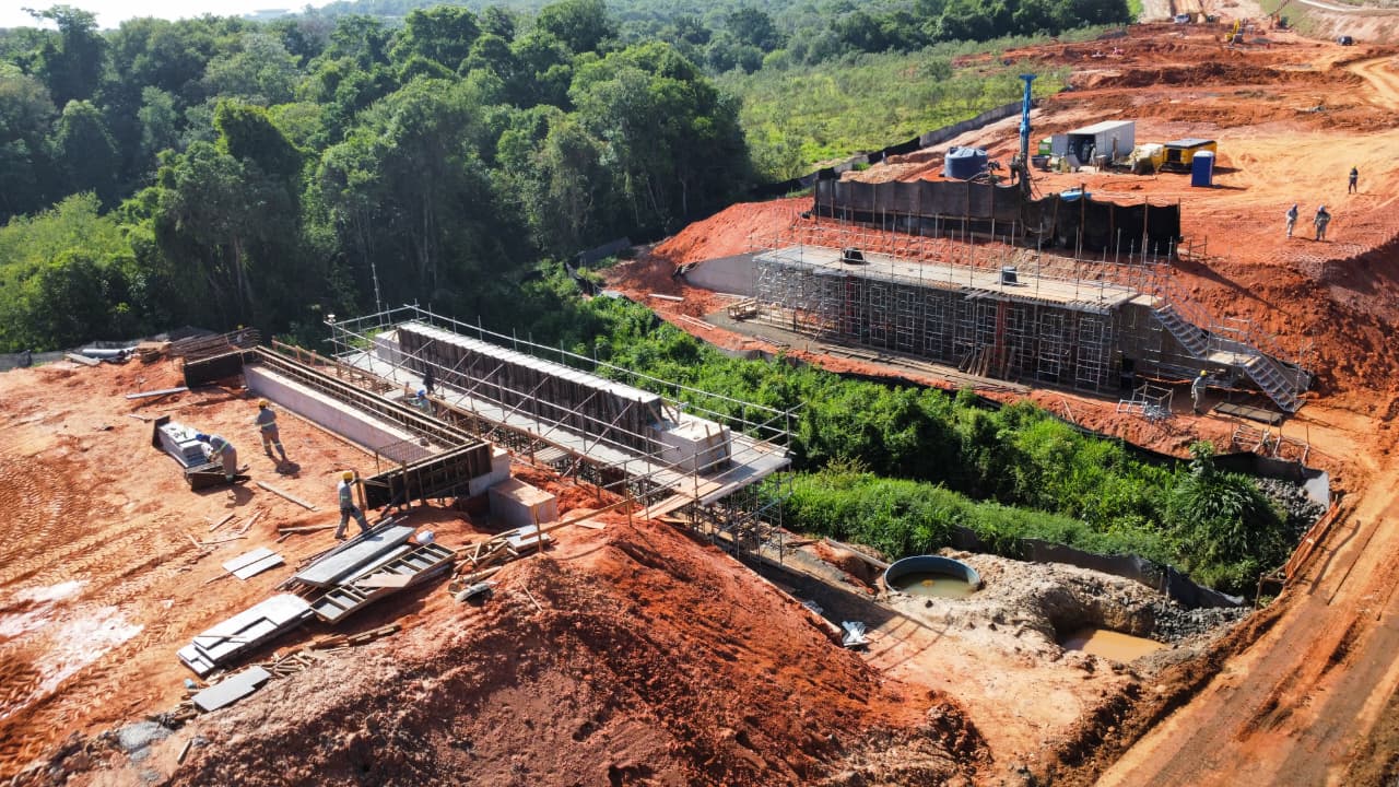 Obras da fase de infraestrutura RMB