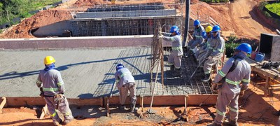 Obras da fase de infraestrutura RMB