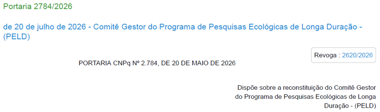 Portaria 2.784/2026 - C.G. PELD
