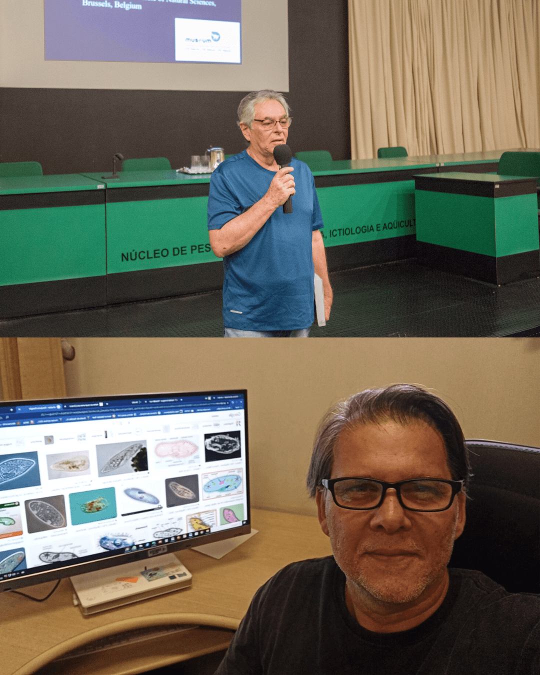 Os coordenadores do Sisbiota/UEM, Fábio Lansac Toha e Luiz Felipe Machado Velho - (Foto/Celso Ikedo e Arquivo pessoal) .