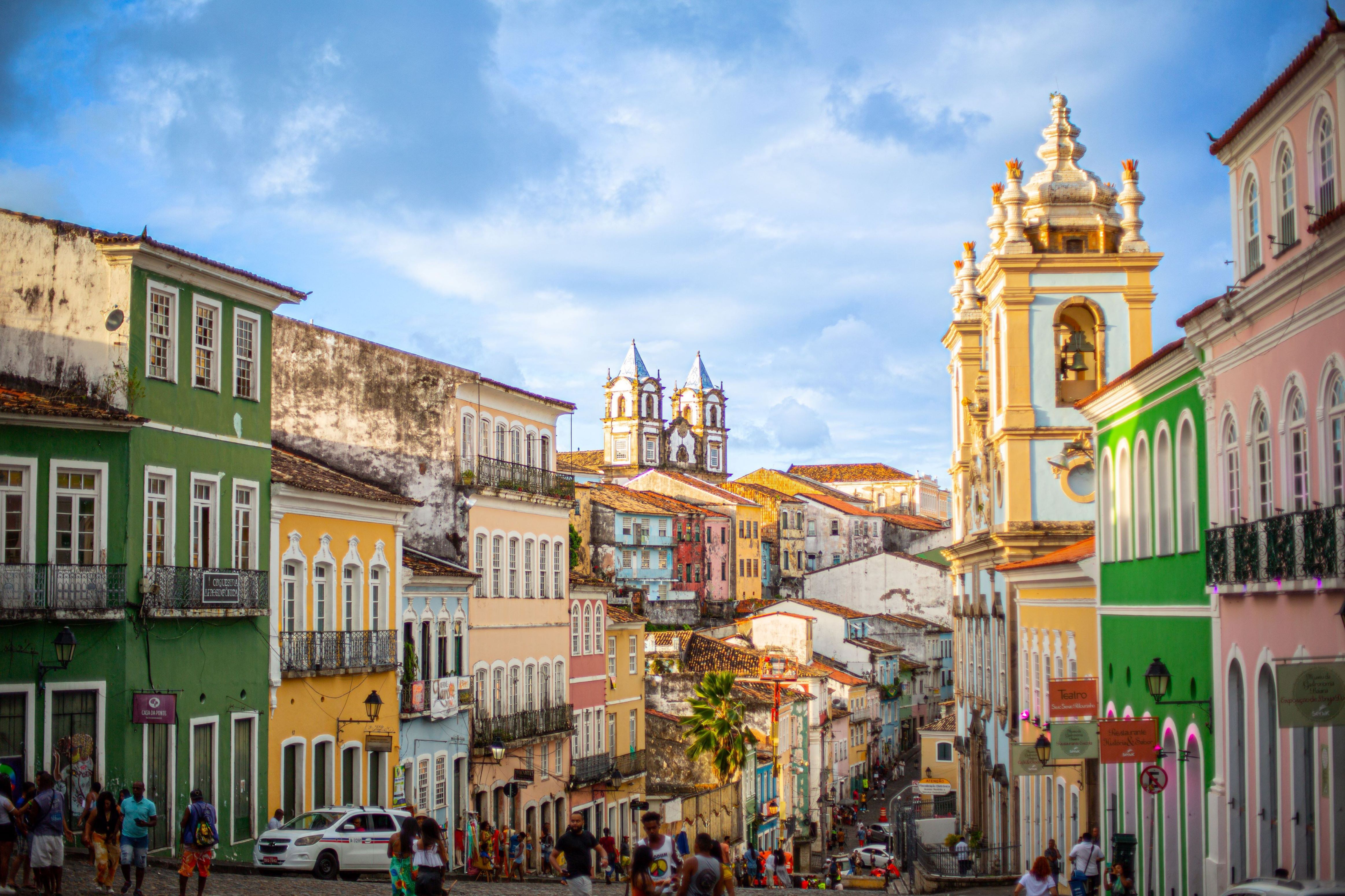 Pelourinho, no centro histórico de Salvador (BA). Foto: Leonardo Dourado/Pexels